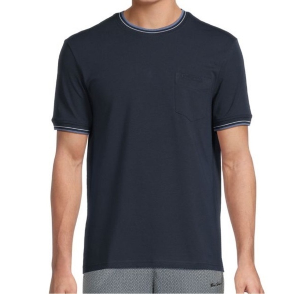 BEN SHERMAN
​Signature Cotton-Blend Ringer T-Shirt NWT Sz M